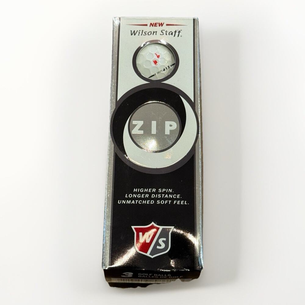 Wilson Staff Zip Higher Spin Unmatched Soft Feel 3 Pack Golf Balls New